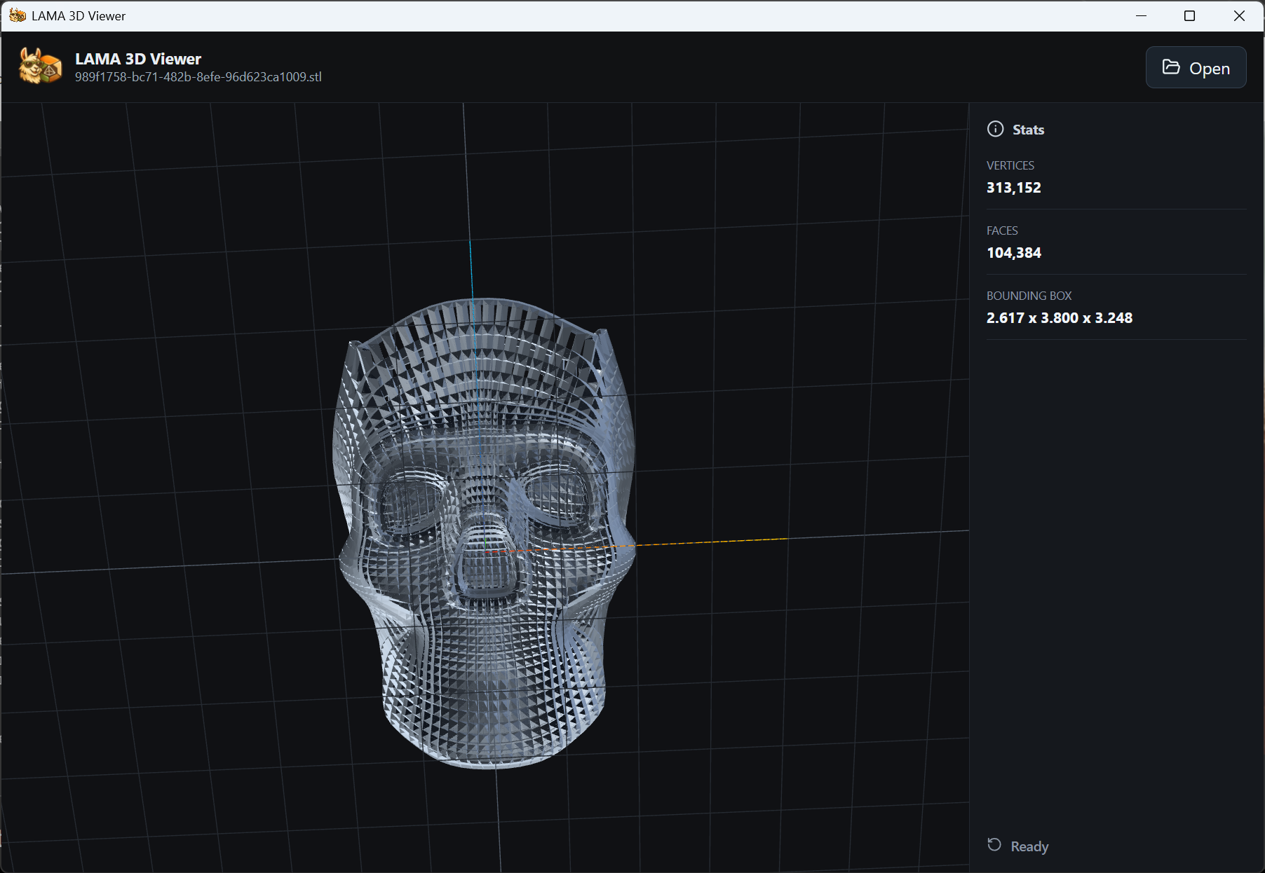 LAMA 3D Viewer - Full Interface